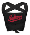 Indiana Hoosiers Black Multi Way Bandeau Top