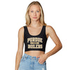 Purdue Black Crop Tank Top