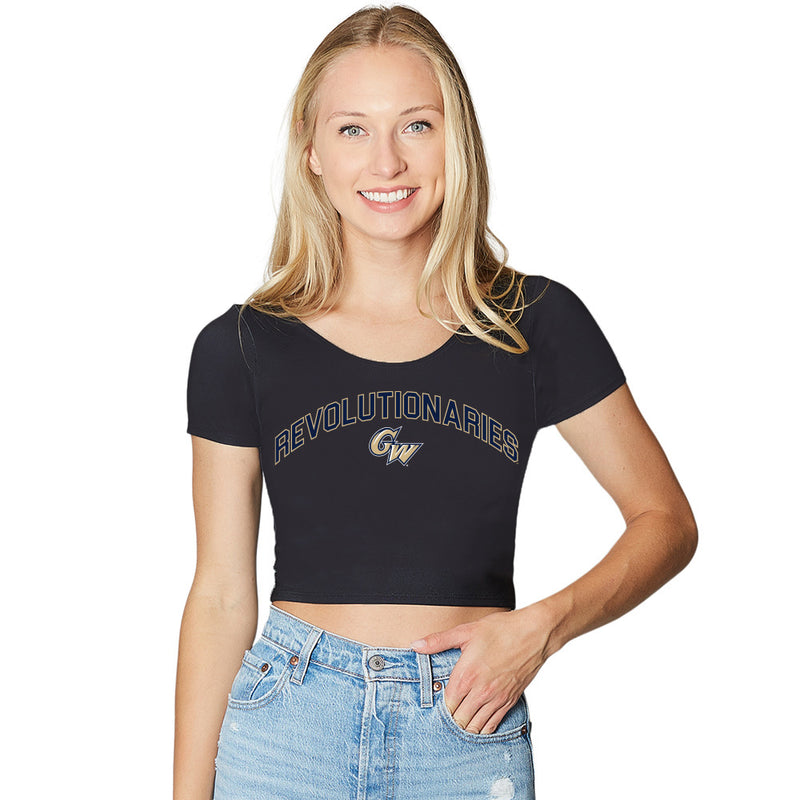 George Washington University Black Babydoll Tee