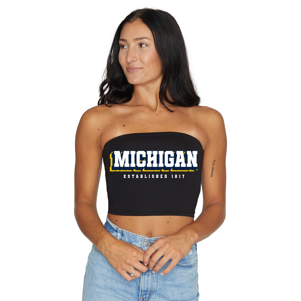 University of Michigan Black Tube Top
