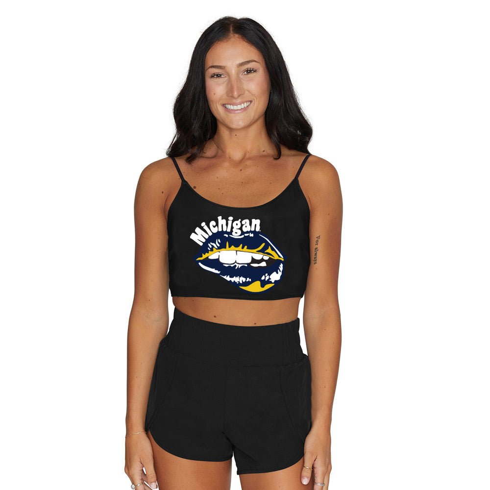 University of Michigan Black Spaghetti Tank