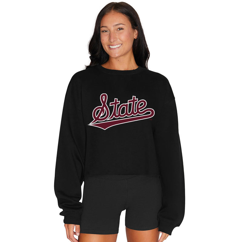 Mississippi State Black Crewneck