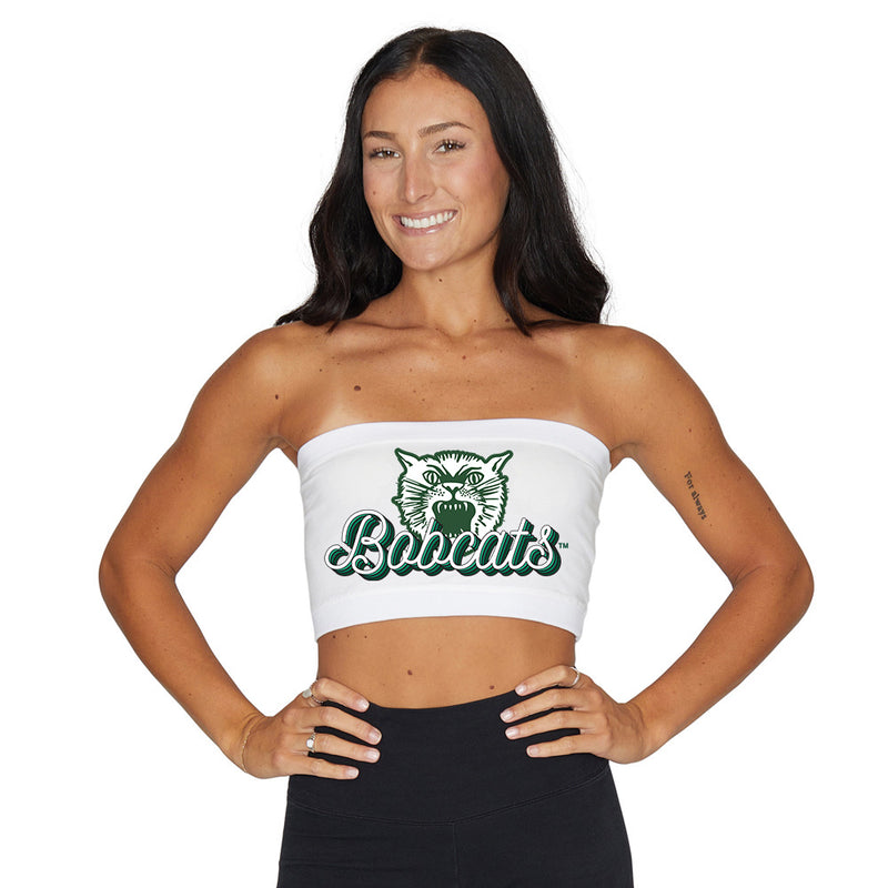 Ohio Bobcats White Bandeau Top