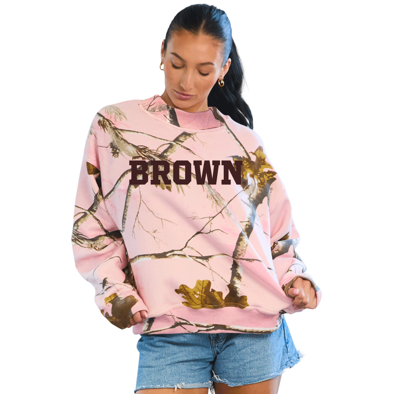 Brown University Woodland Mock Neck Sweatshirt
