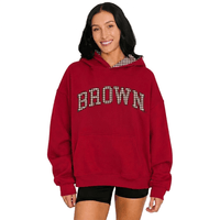Brown University Red Gingham Hoodie
