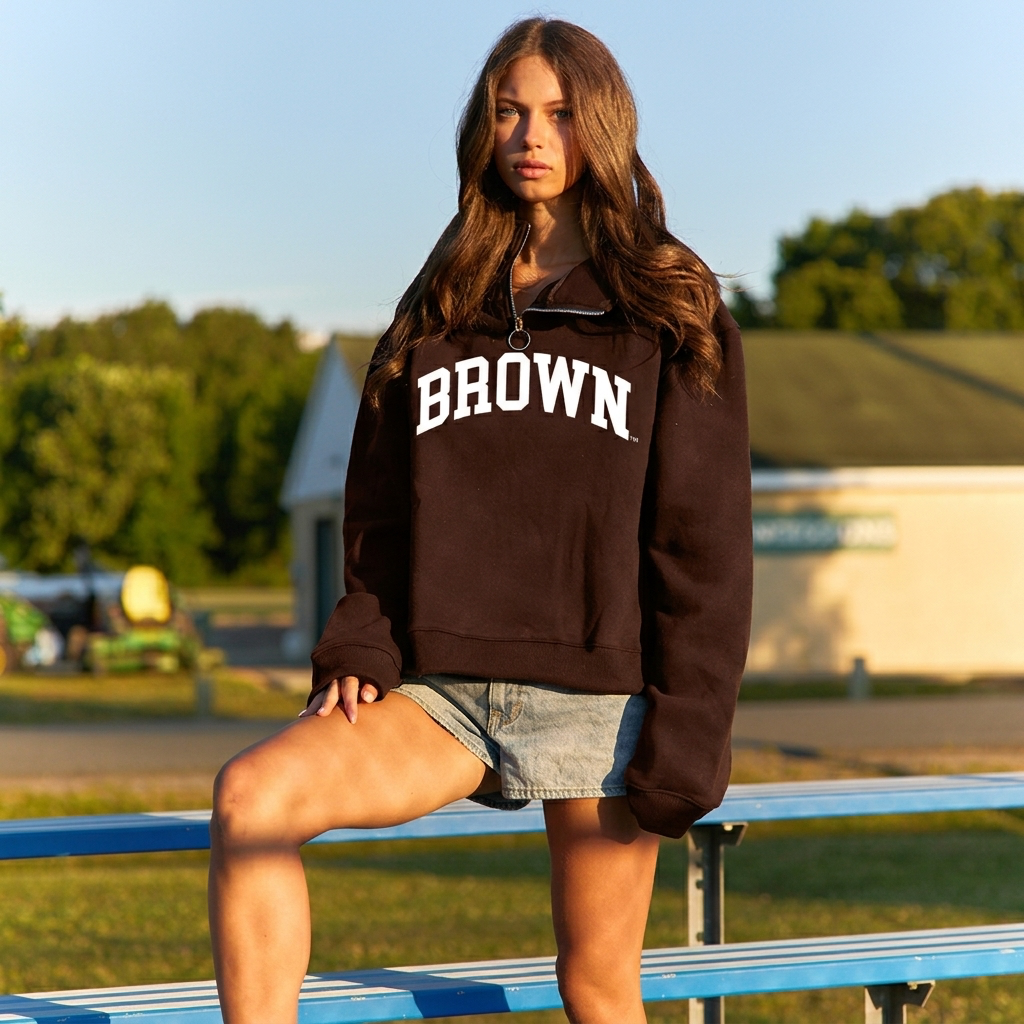 Brown University Quarter Zip Sweatshirt