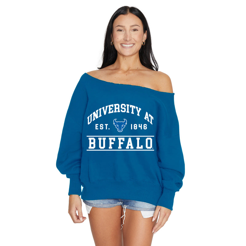 Buffalo Bulls Off the Shoulder Sweatshirt