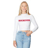 Ohio State OSU Buckeyes White Mock Neck Top