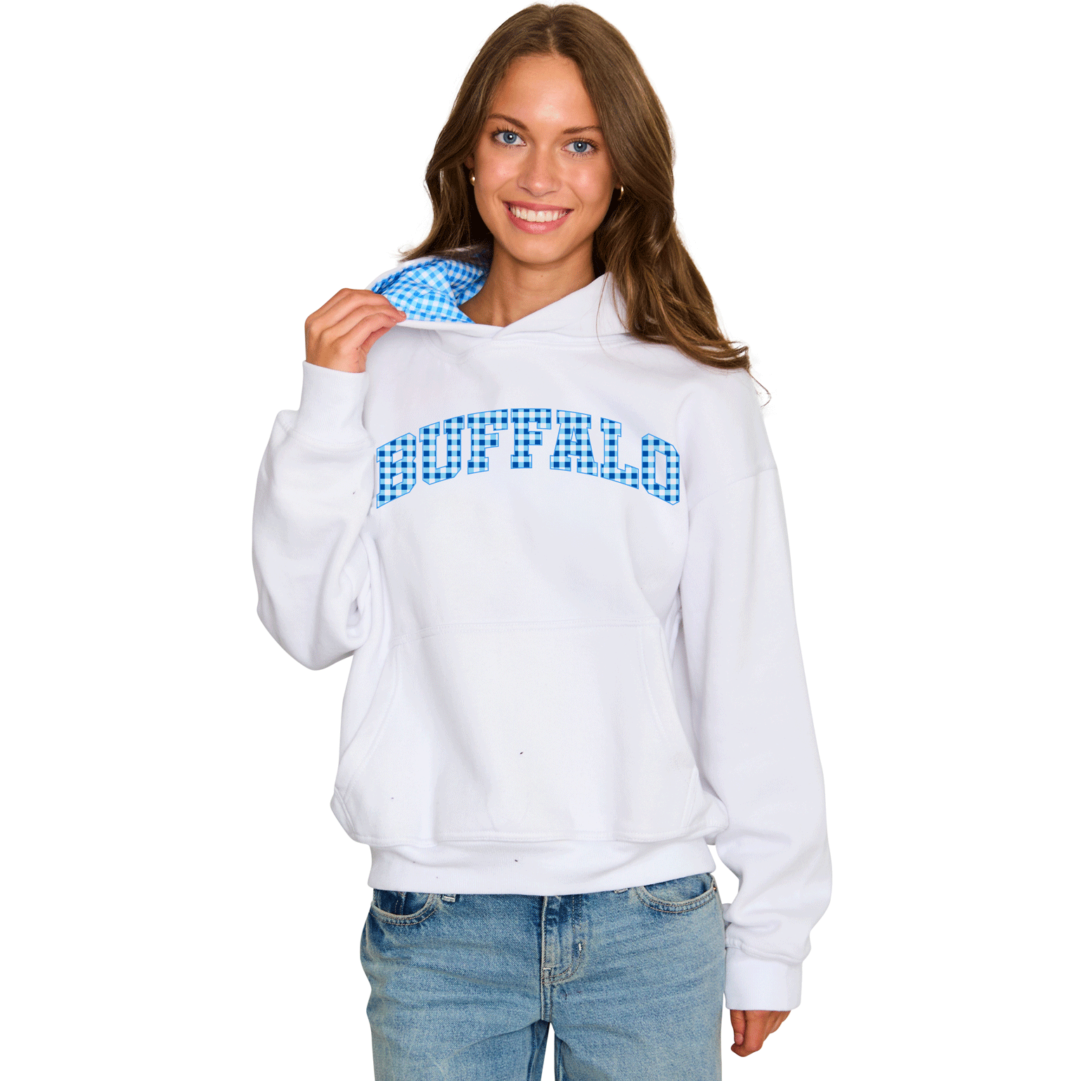 Buffalo Bulls Gingham Hoodie