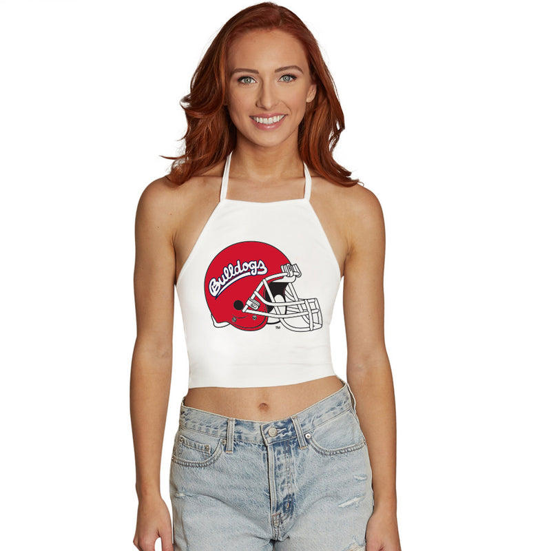 Fresno State White Halter Top