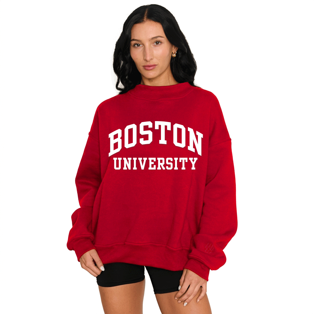 Boston University Mock Neck Sweatshirt