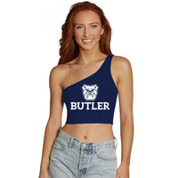 Butler Navy One Shoulder Top