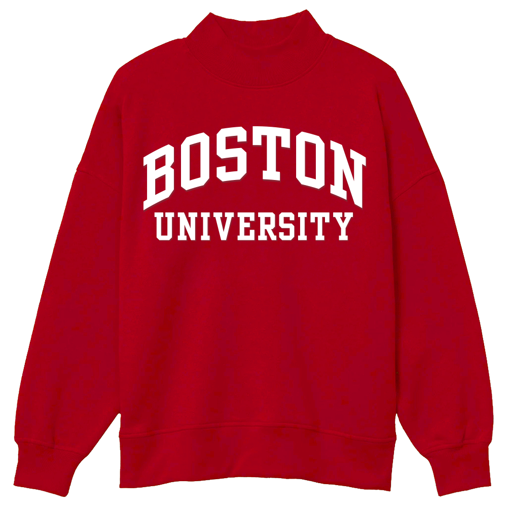 Boston University Mock Neck Sweatshirt