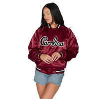 South Carolina Gamecocks Satin Letterman Bomber Jacket