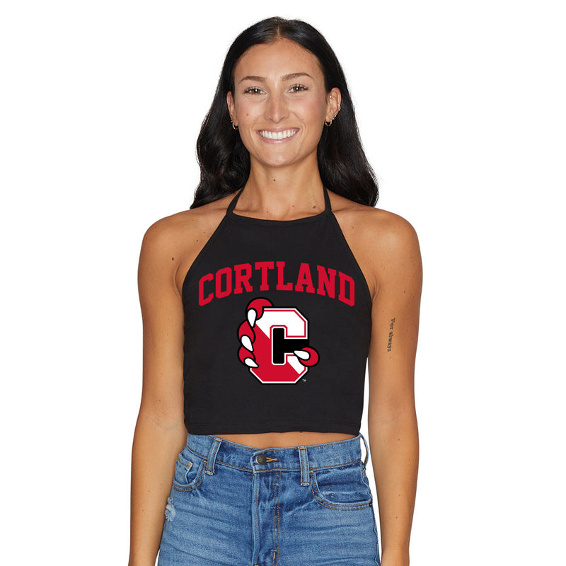 Cortland Black Halter Top