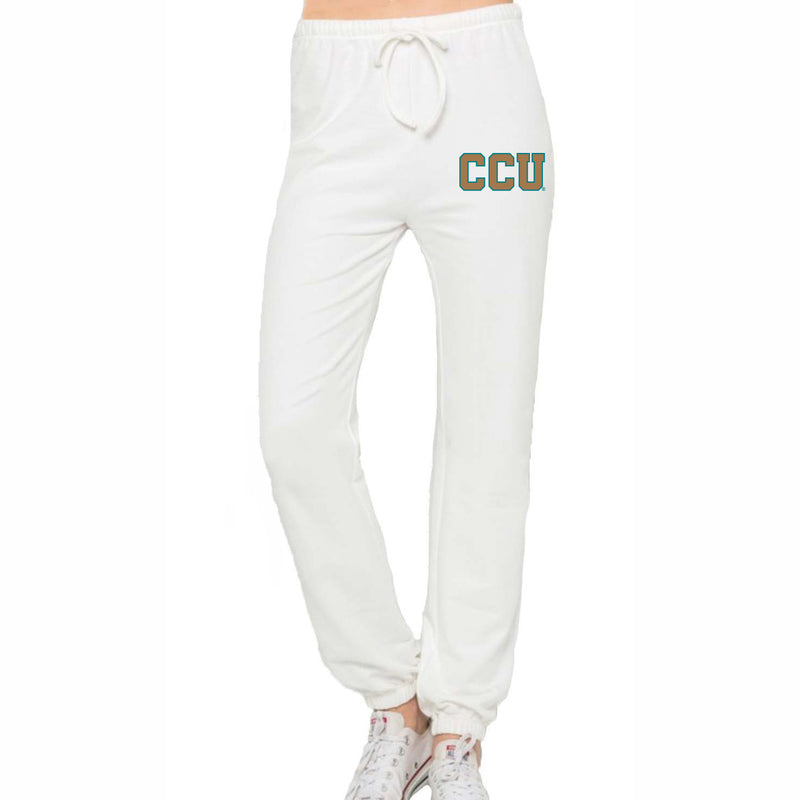 Coastal Carolina White Joggers