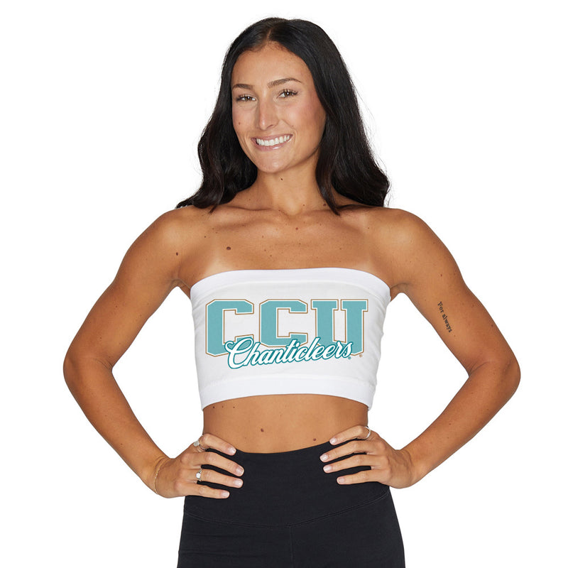 Coastal Carolina White Bandeau Top