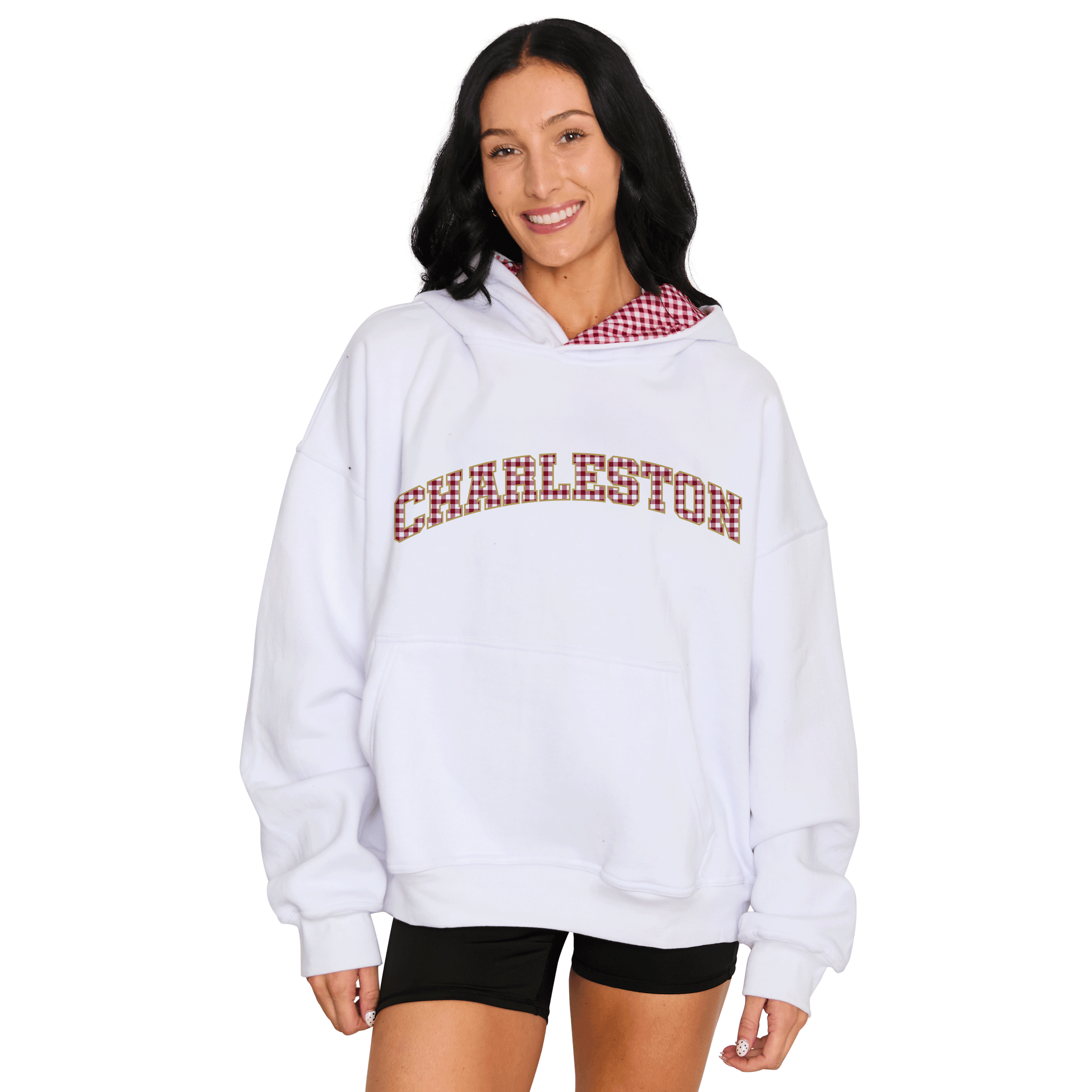 College of Charleston Gingham Hoodie