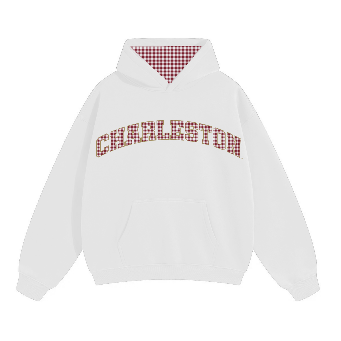 College of Charleston Gingham Hoodie