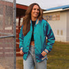 Coastal Carolina Satin Letterman Bomber Jacket