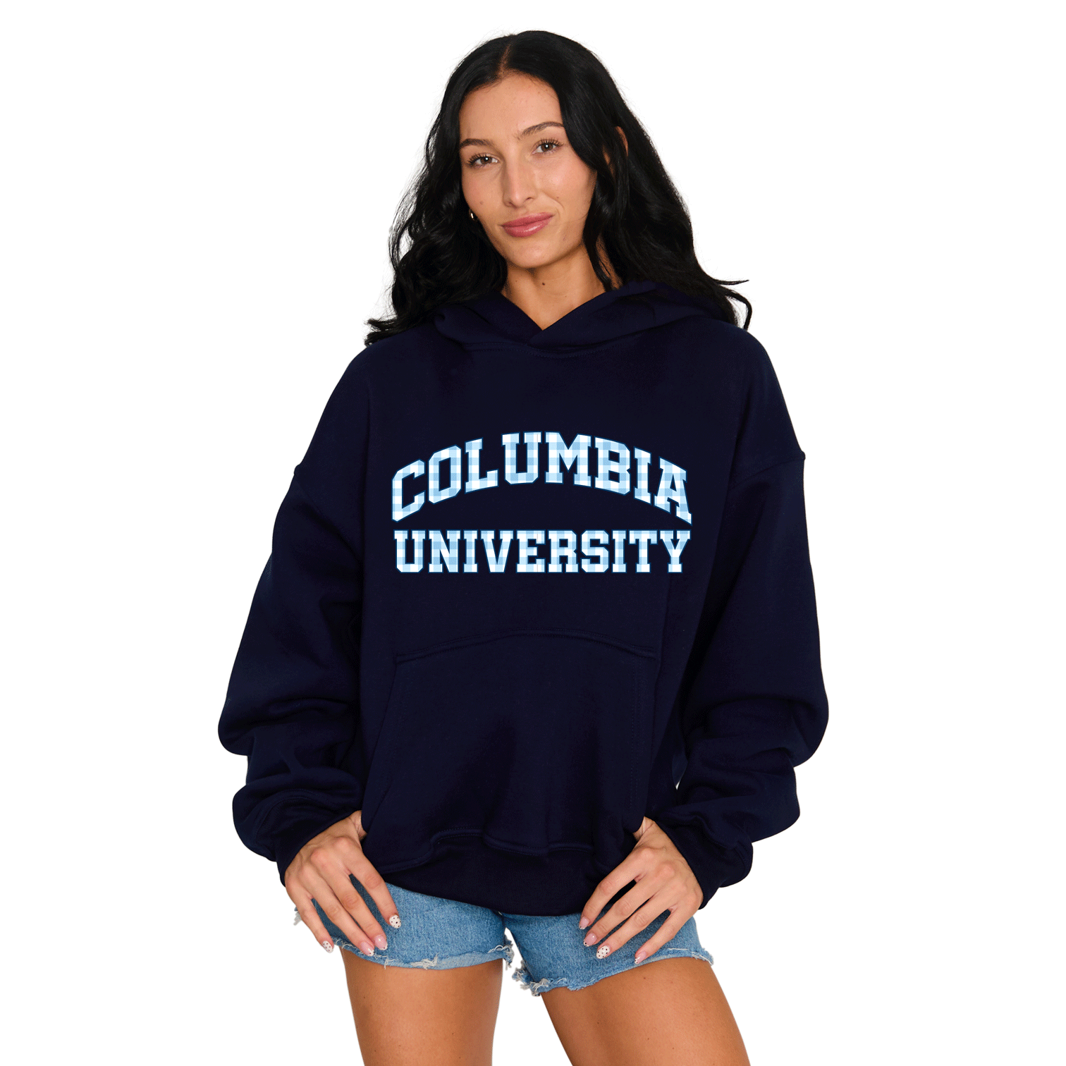 Columbia University Gingham Hoodie