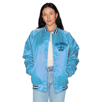 Columbia University Satin Letterman Bomber Jacket