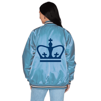 Columbia University Satin Letterman Bomber Jacket