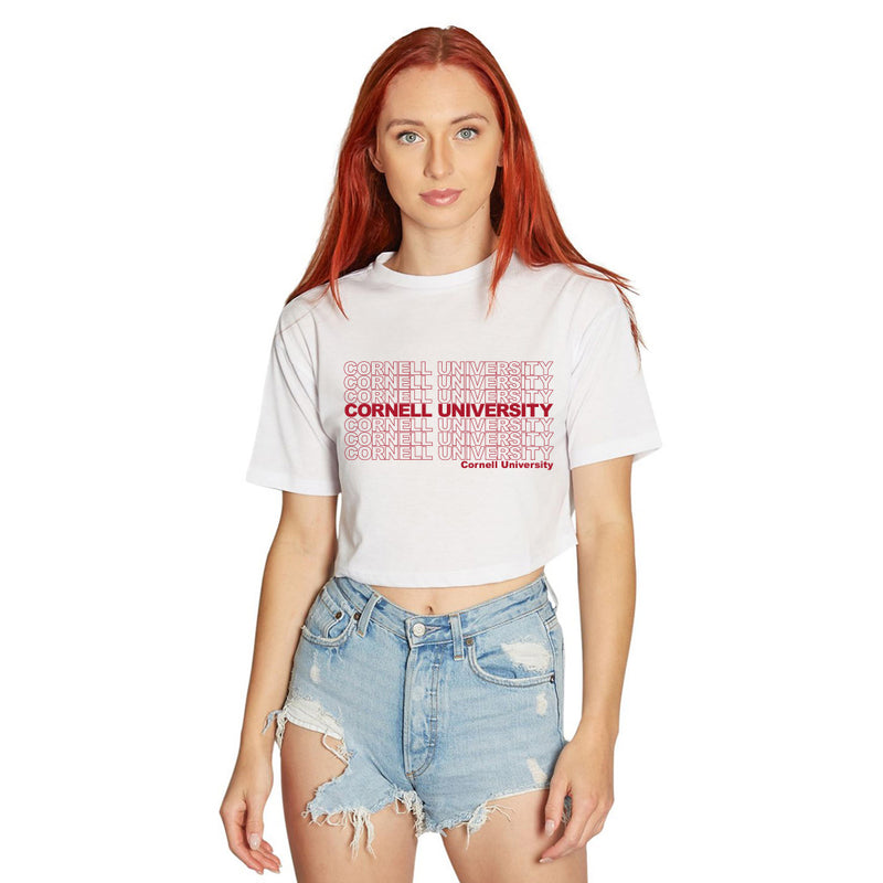 Cornell Repeat Cropped Tee