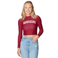 Indiana Hoosiers Crimson Mock Neck Top