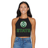 Colorado State Black Halter Top
