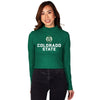 Colorado State Green Mock Neck Top