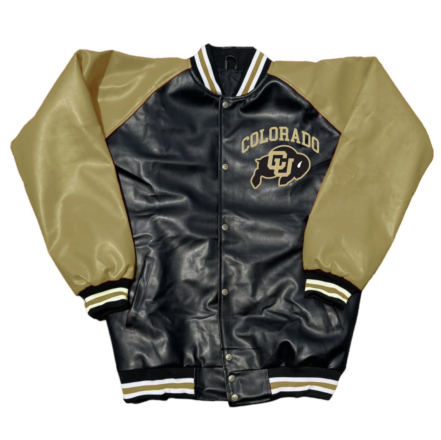 ジャケット・アウター 00s y2k BUFFALOBOBS leather jacket gold Colorado Boulder Varsity Letterman Jacket – lojobands