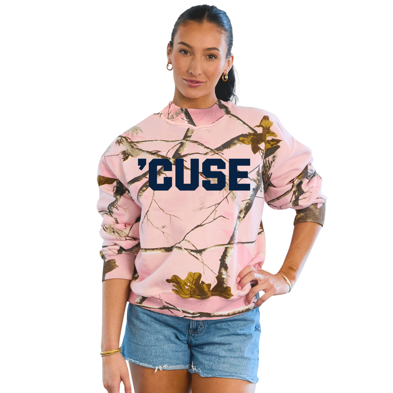 Syracuse Camo Mock Neck Sweatshirt