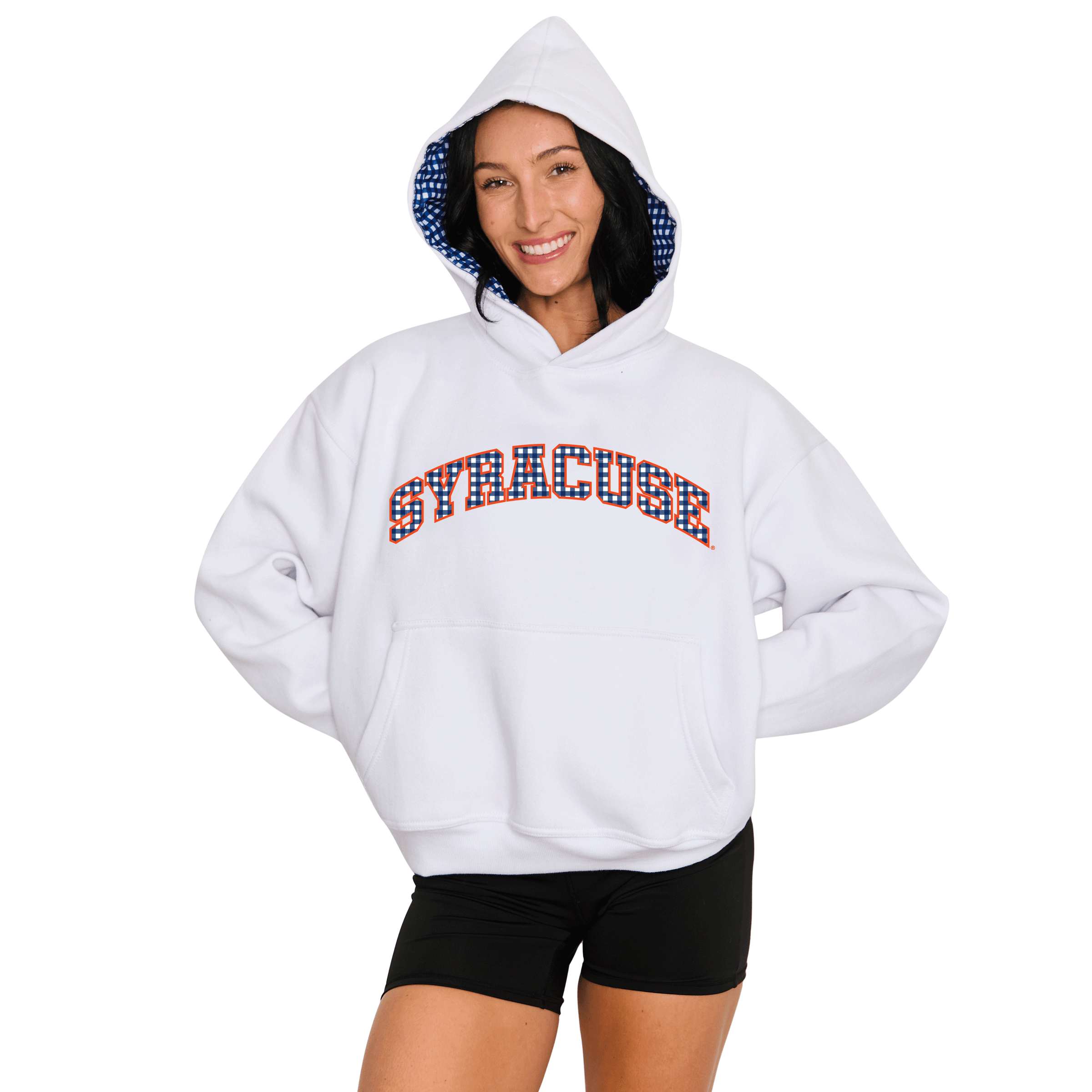 Syracuse Gingham Hoodie