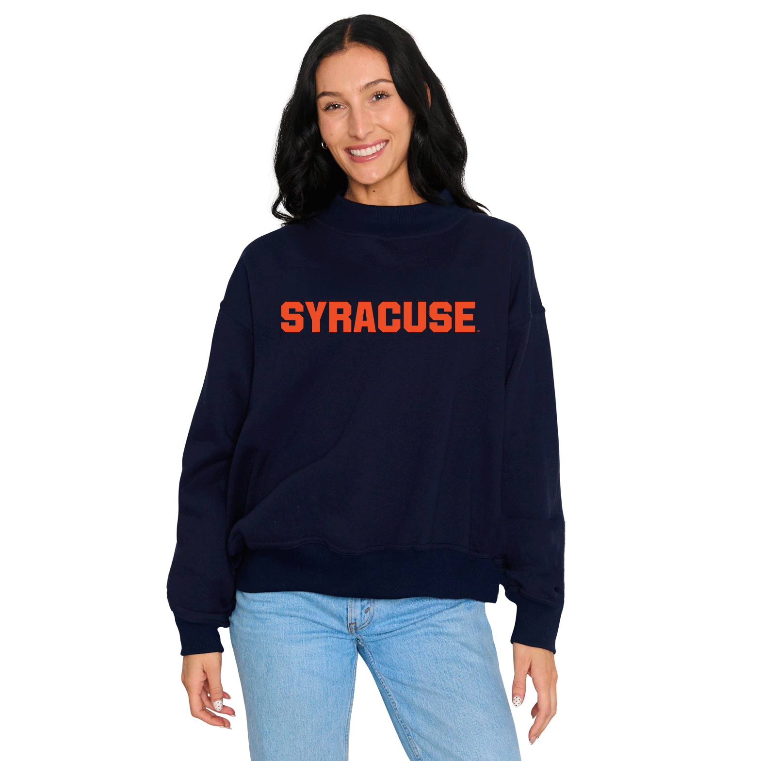 Syracuse Mock Neck Sweatshirt