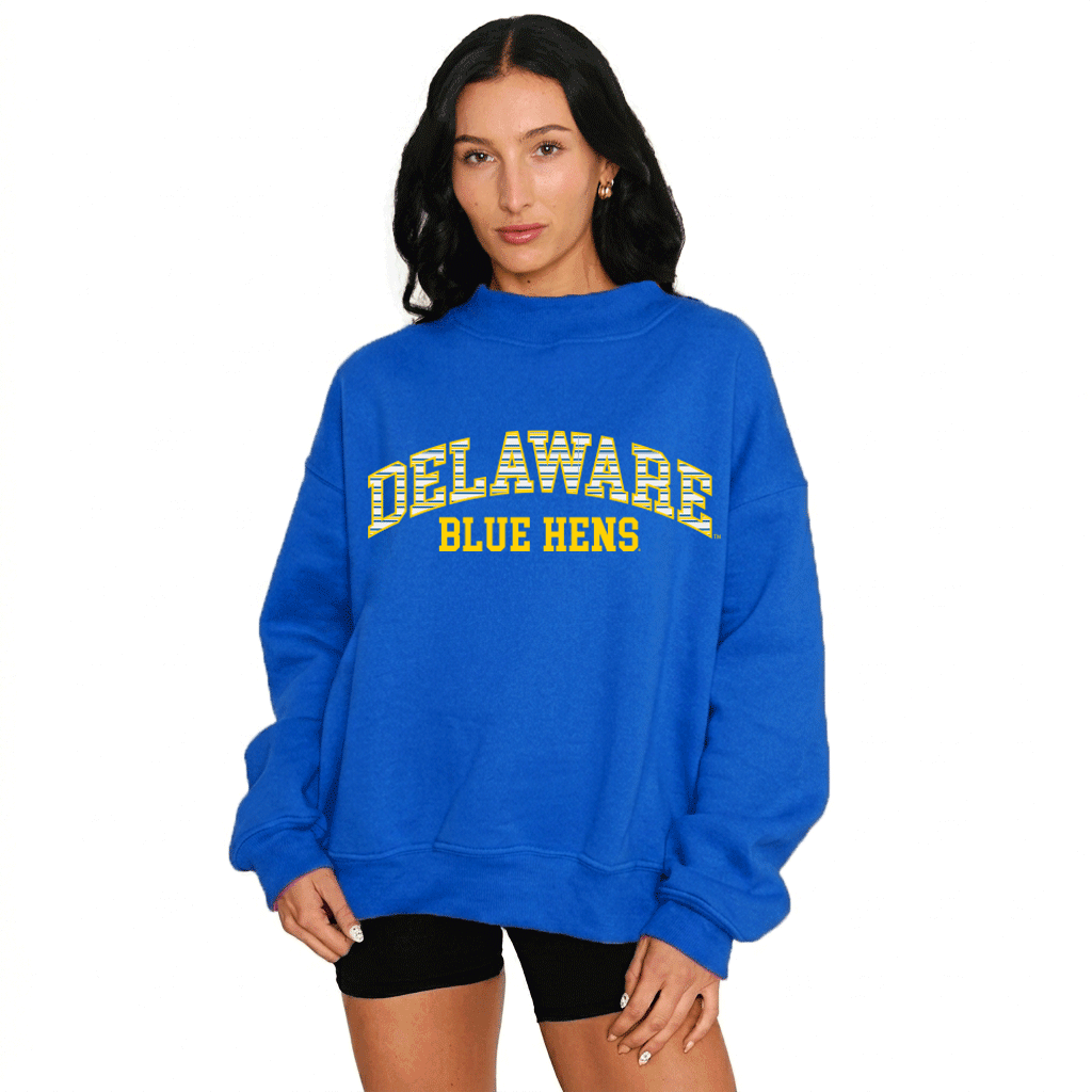 Delaware Striped Mock Neck Sweatshirt