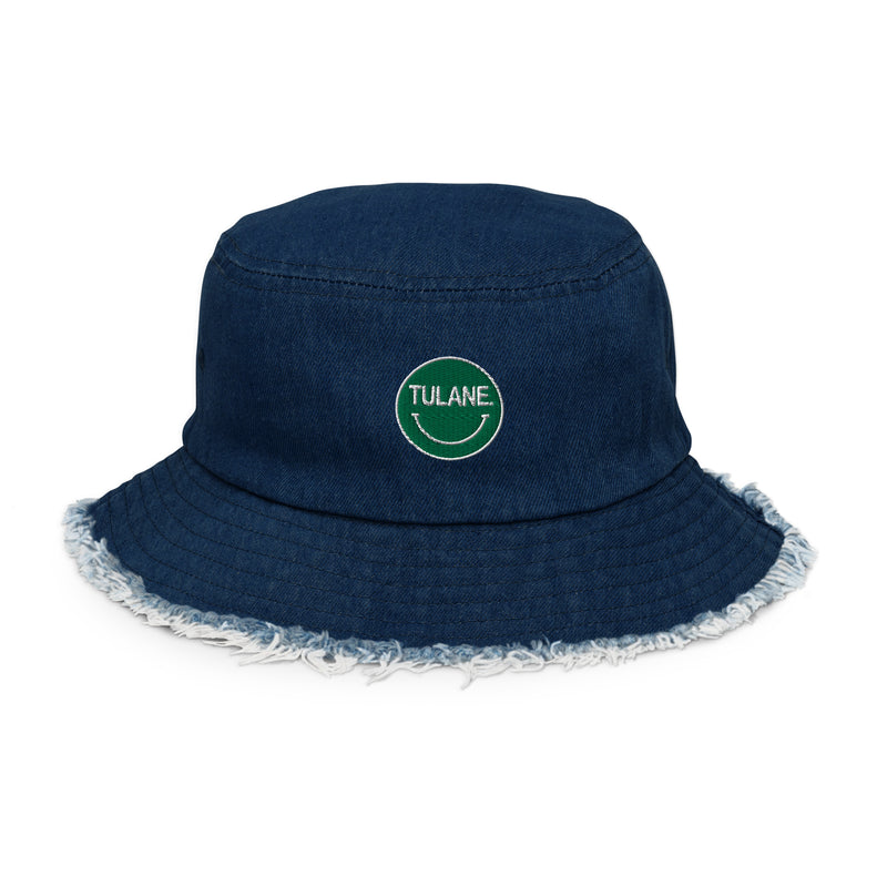 Tulane Distressed Denim Bucket Hat
