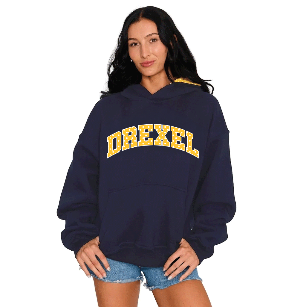 Drexel Polka Dot Hoodie