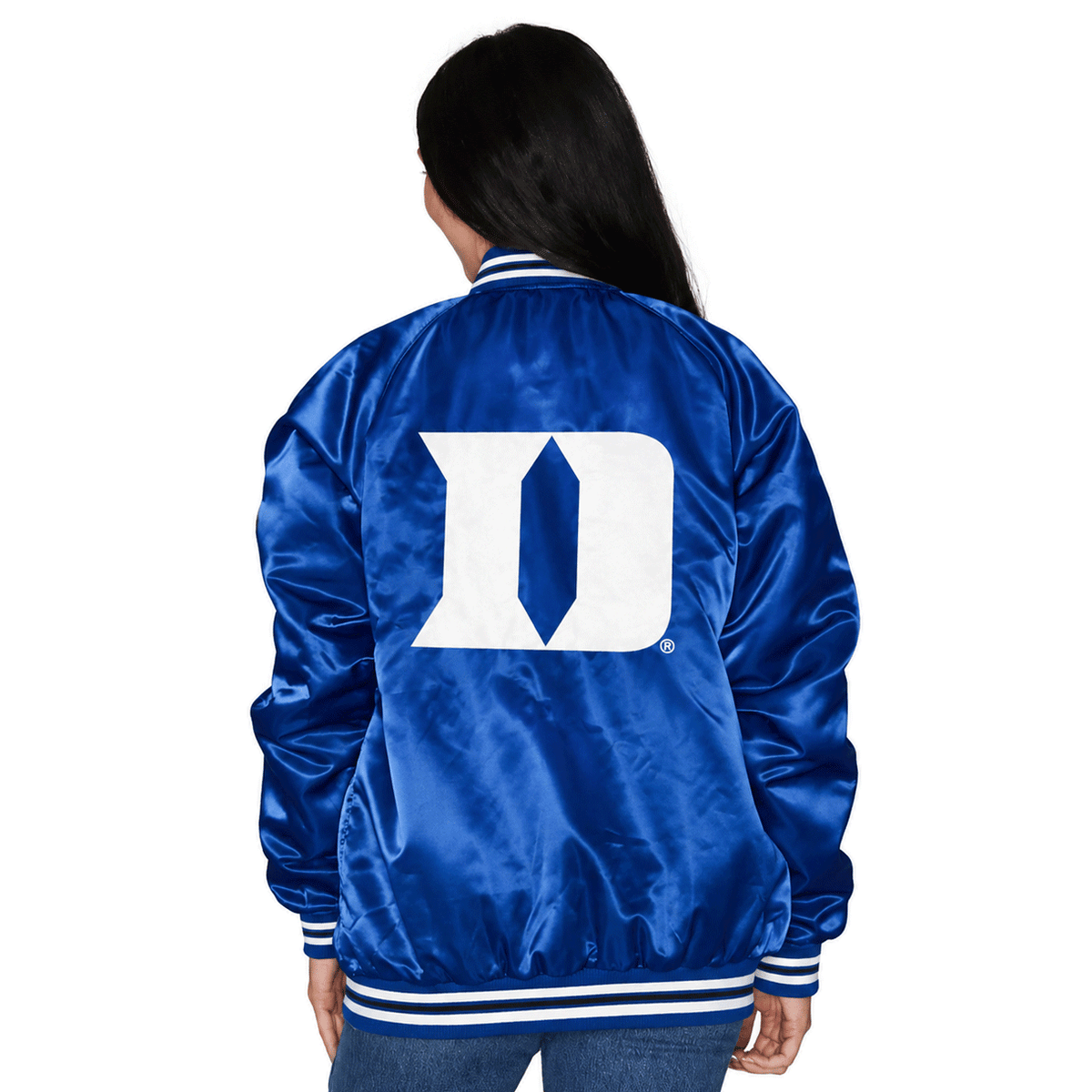 Duke Satin Letterman Bomber Jacket