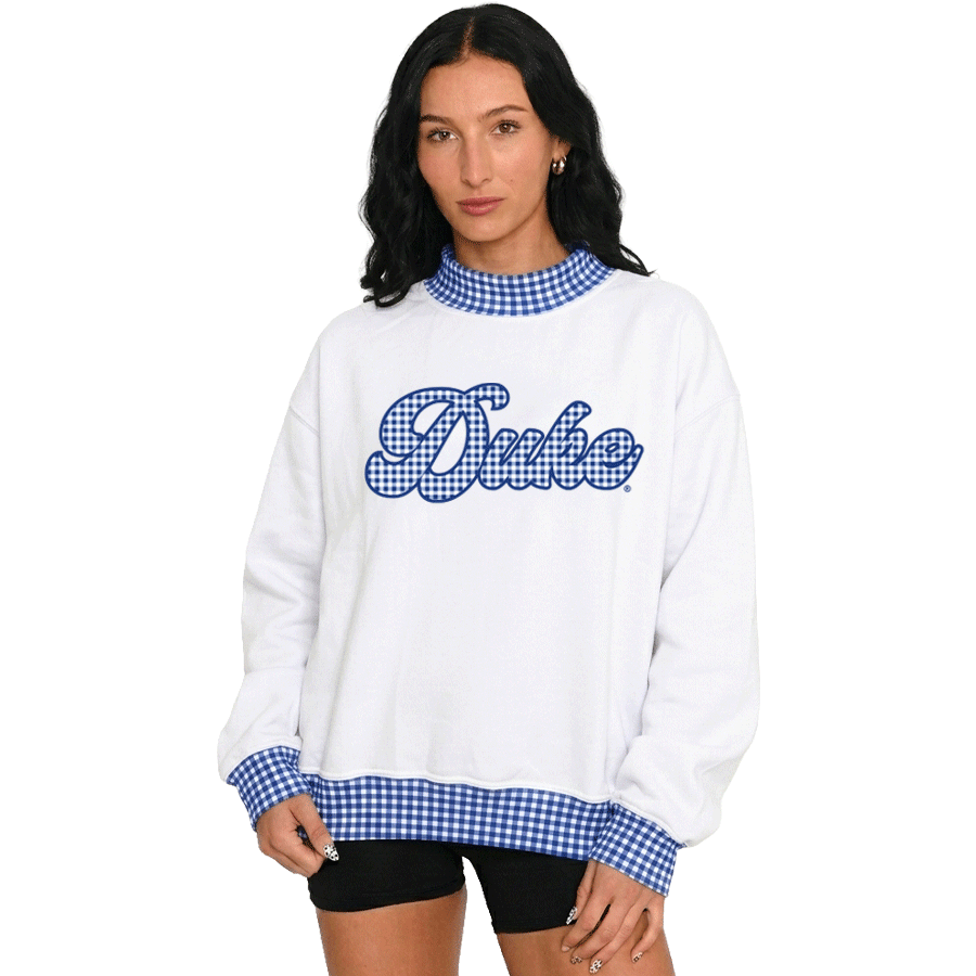 Duke Gingham Mock Neck Sweatshirt