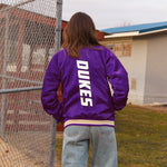 JMU Dukes Satin Letterman Bomber Jacket