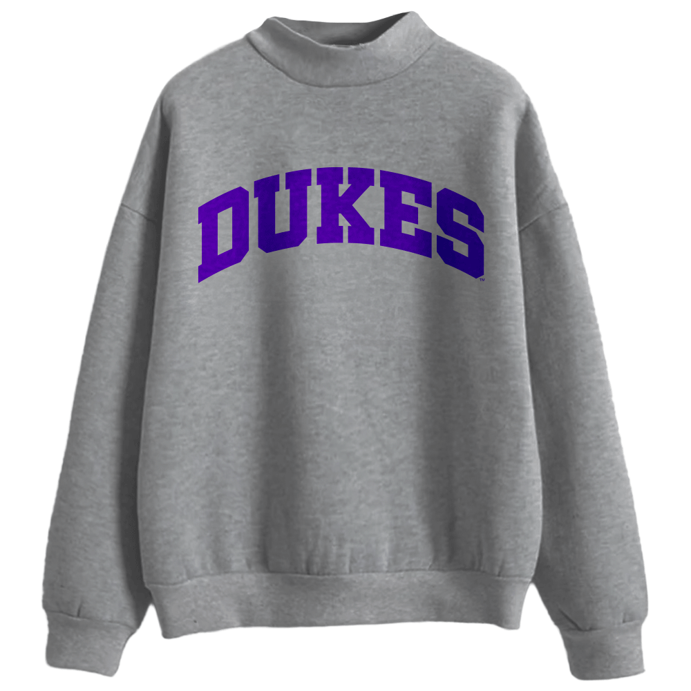 JMU Gray Mock Neck Sweatshirt