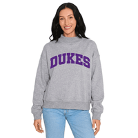 JMU Gray Mock Neck Sweatshirt