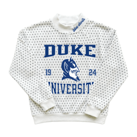 Duke Polka Dot Mock Neck Sweatshirt