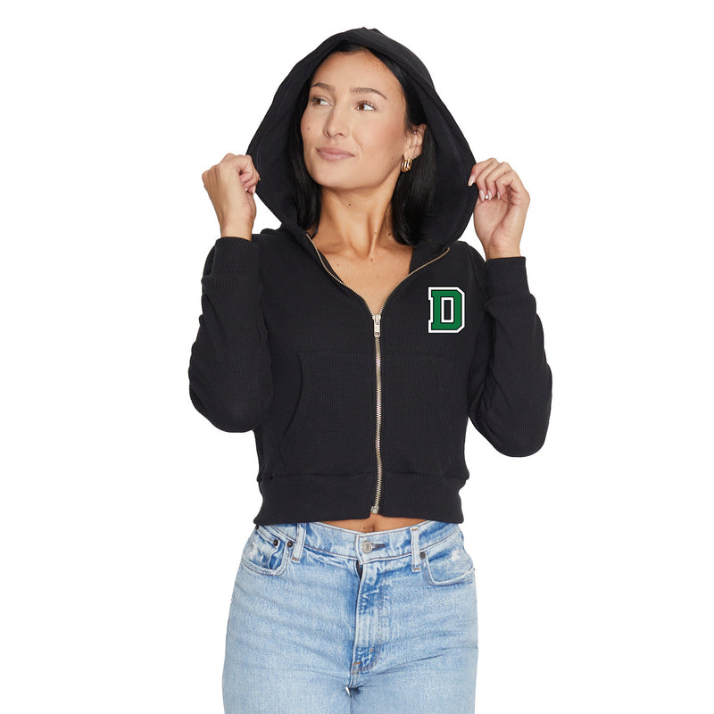 Dartmouth College Waffle Knit Zip Up Hoodie