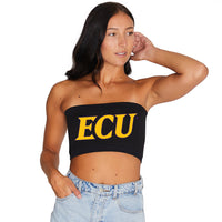 ECU Pirates Black Bandeau Top