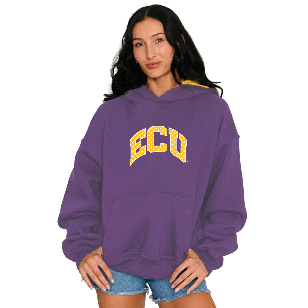 ECU Pirates Polka Dot Hoodie