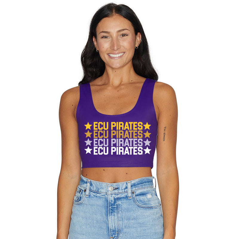 ECU Pirates Purple Crop Top