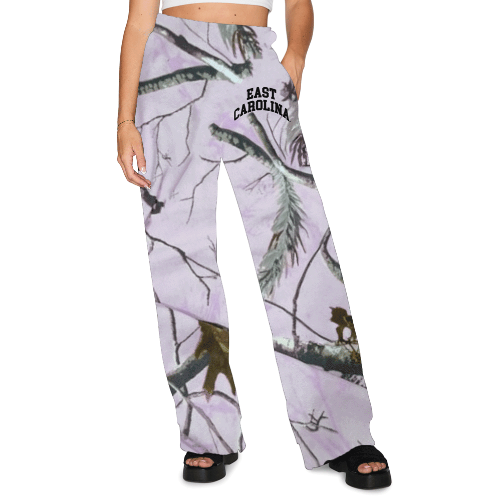 ECU Pirates Lavender Camo Flare Sweatpants