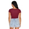 Elon Maroon Babydoll Tee